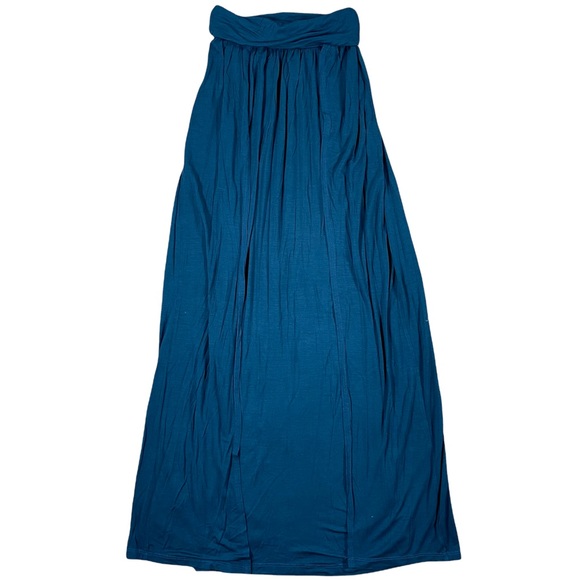 USA size Xs Long blue skirt that splits almost to waist on either side like new - Picture 3 of 16